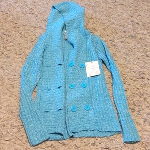 Light blue button front cardigan